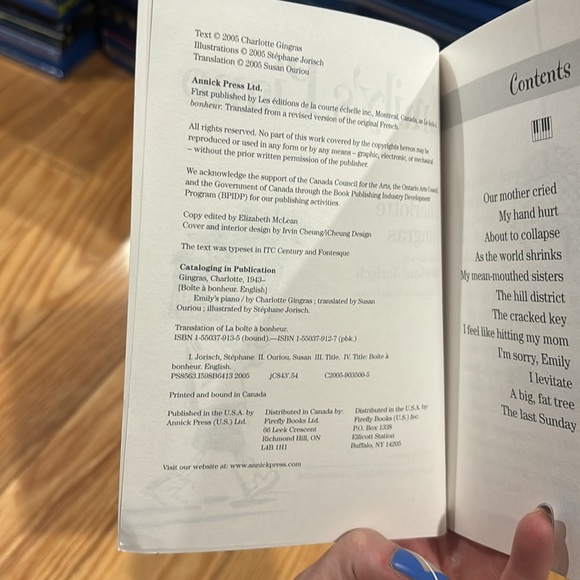 Book- Emily’s Piano by Charlotte Gingras - Picture 3 of 5